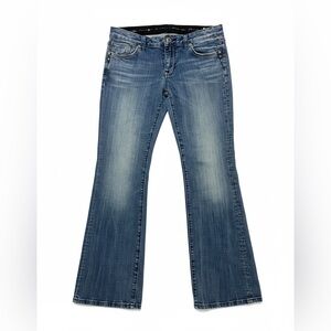 Retro Classic Blue Denim Jeans Rerock by Express size 10 bootcut